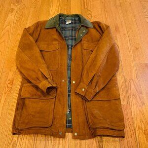 Brooks Brothers Men's Suede Leather Hunting Field Shooting Jacket Car Coat